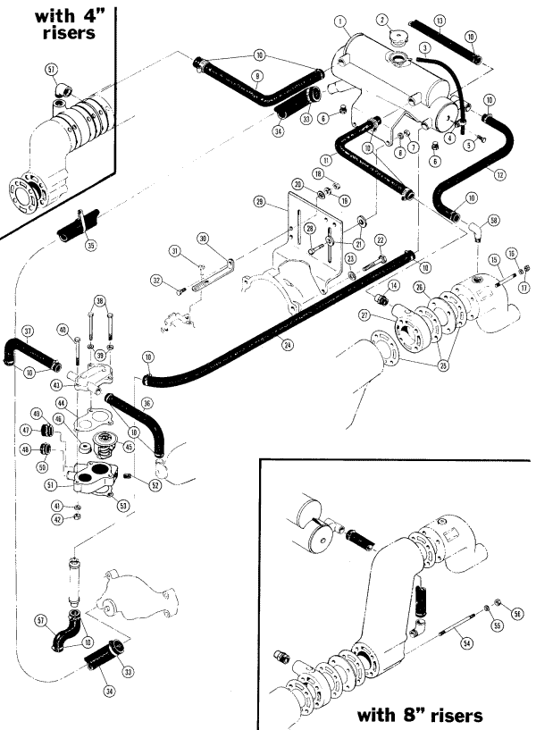 Model 220 - 305 C.I.D. - 5.0 Liter Fresh Water Cooling Full System