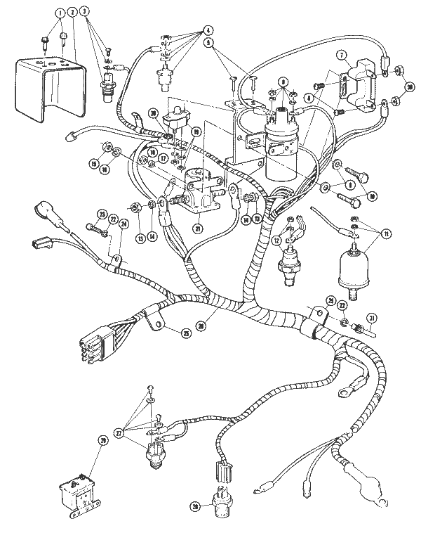 Model V-6 262 C.I.D. - 4.3 Litre Engine Wiring