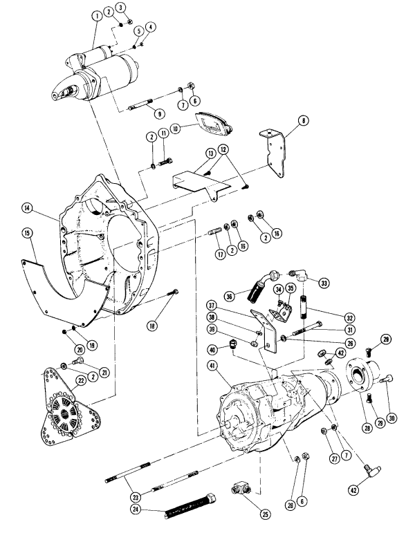 Model 305 - 305 C.I.D. - 5.0 Liter Flywheel Housing Assembly