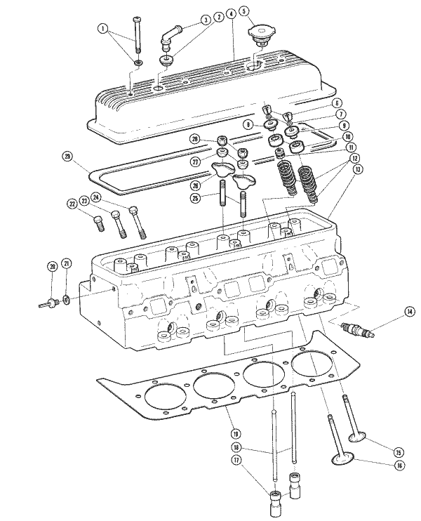 Model 270 - 350 C.I.D. - 5.7 Cylinder Head Assembly