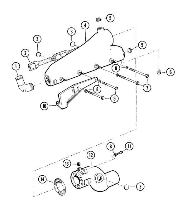 Model 270 - 350 C.I.D. - 5.7 Exhaust Manifold Late Style