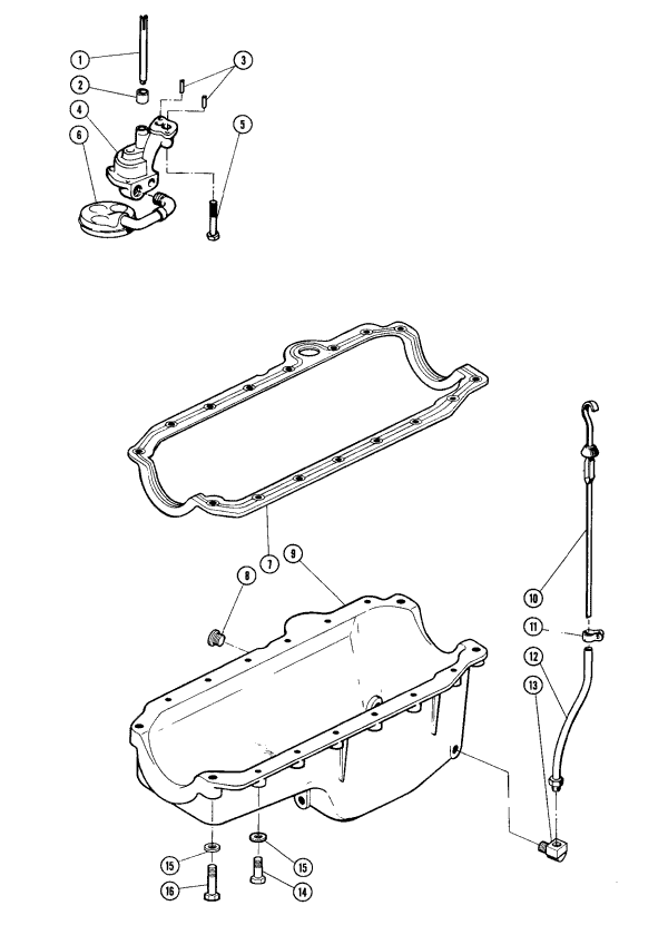 Model 305 - 305 C.I.D. - 5.0 Liter Oil Pan Assembly