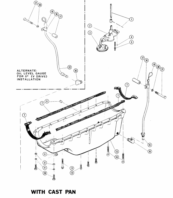 Model 350 454 C.I.D. Oil Pan Assembly - Cast