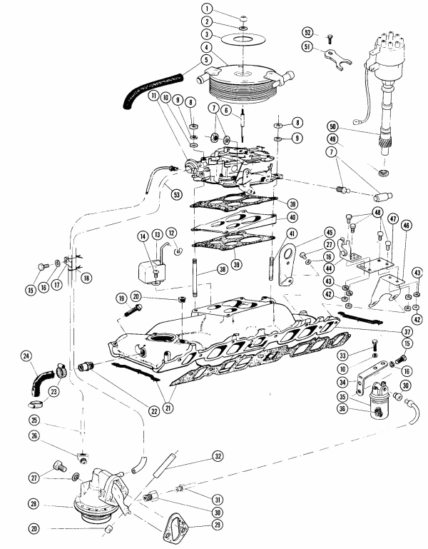 Model 350 454 C.I.D. Intake Manifold Assembly