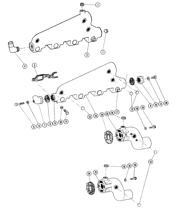 Model 350 454 C.I.D. Exhaust Manifold Assembly