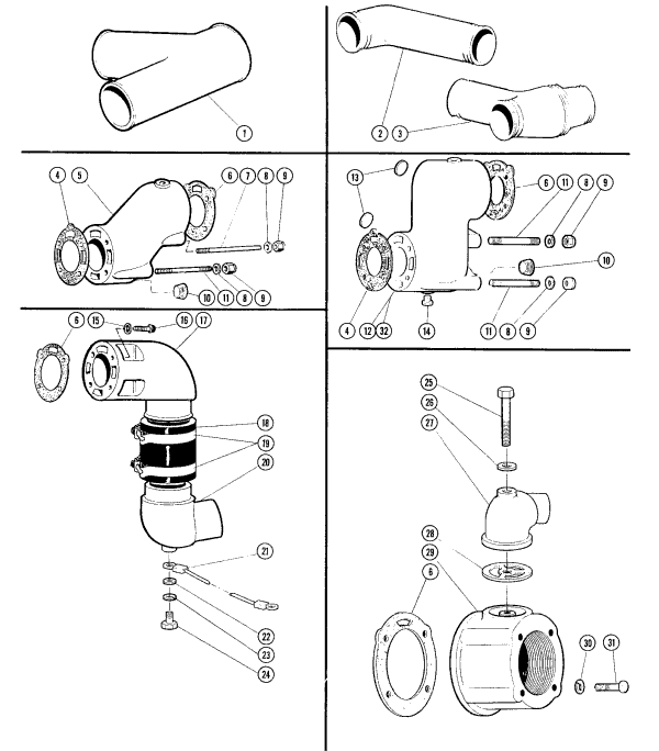 Model 350 454 C.I.D. Exhaust System Options