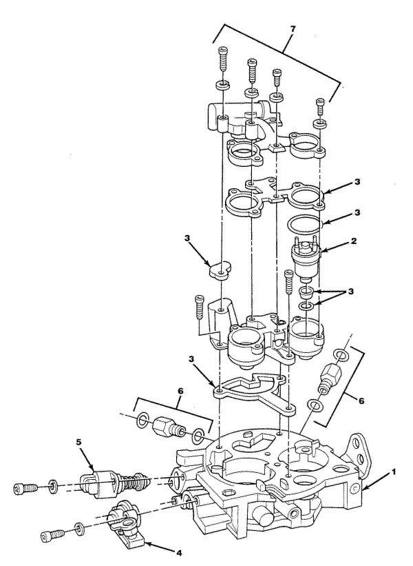 Model TB454XL Fuel Injector Assembly