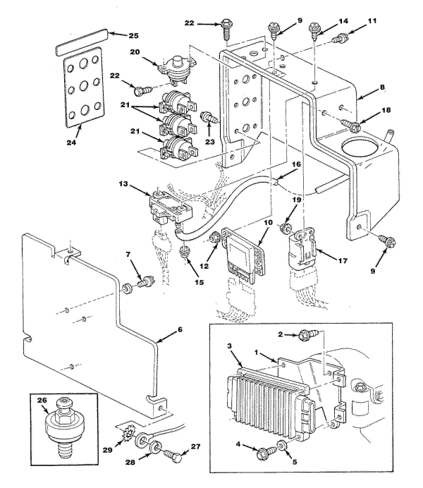 Model TB454XL Engine Electrical Components