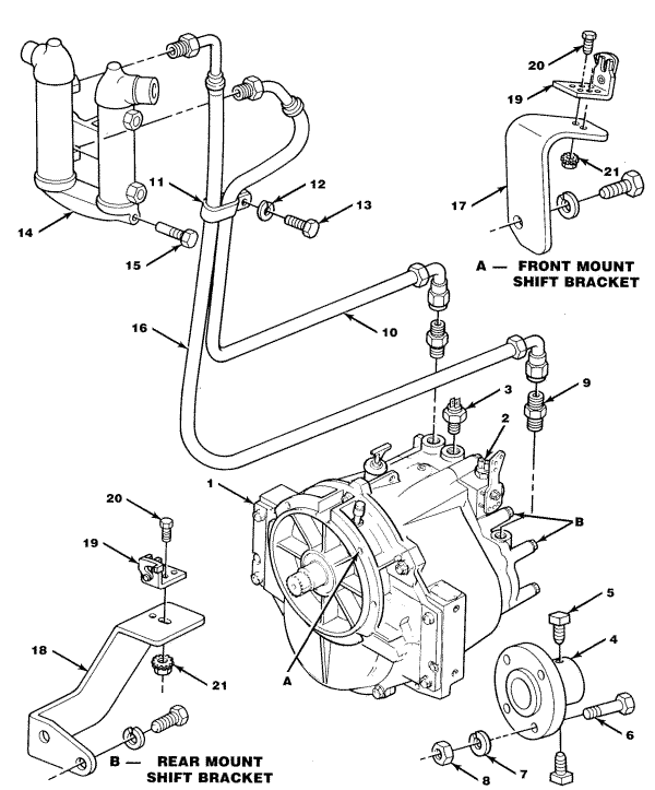 Model CM 454 HO Transmission and Related Parts (Velvet Drive 5000)