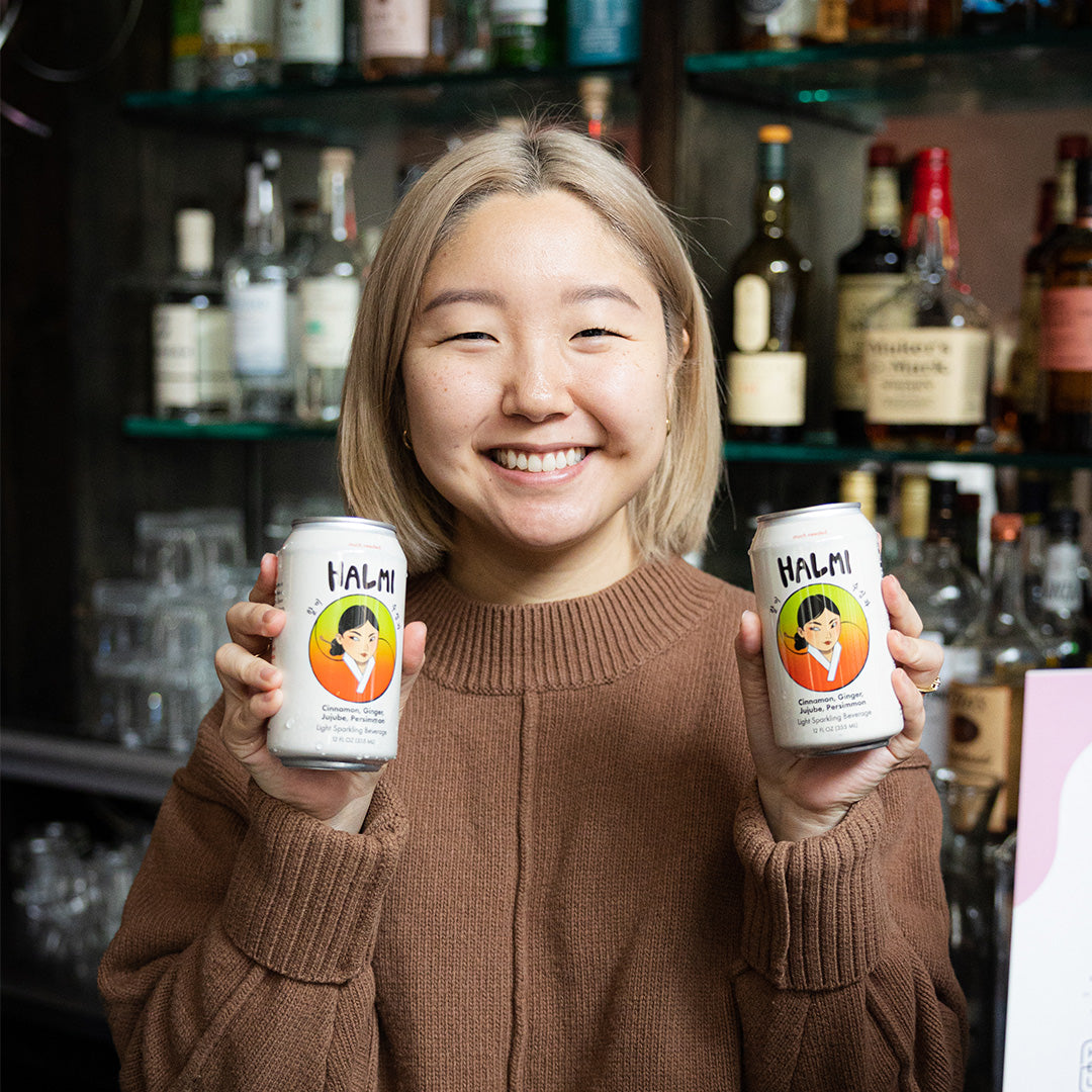 Headshot of Hannah Bae, founder of Halmi, a brand of sparkling beverages.