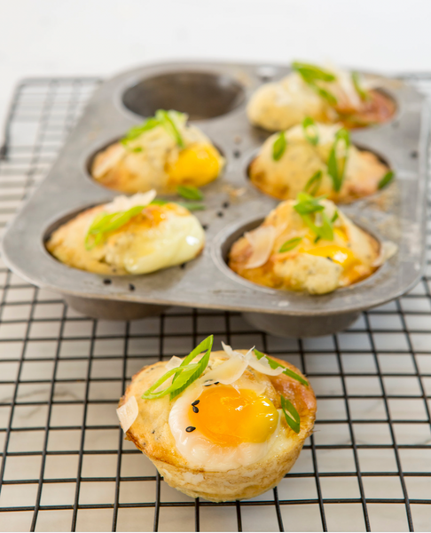 A photo of Satisfying Korean Egg Bread made by Kat Lieu, the founder of the Subtle Asian Baking community and cookbook author of Modern Asian Baking At Home.