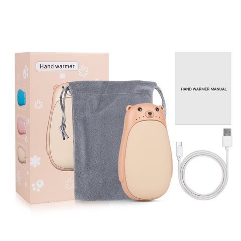 Cute Bear Hand Warmer Package With Cloth Pouch