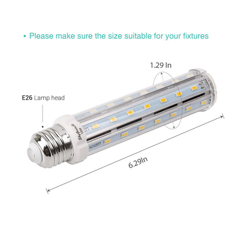 SkyGenius 15 watt led light bulb size - 1.29 x 6.29 inches