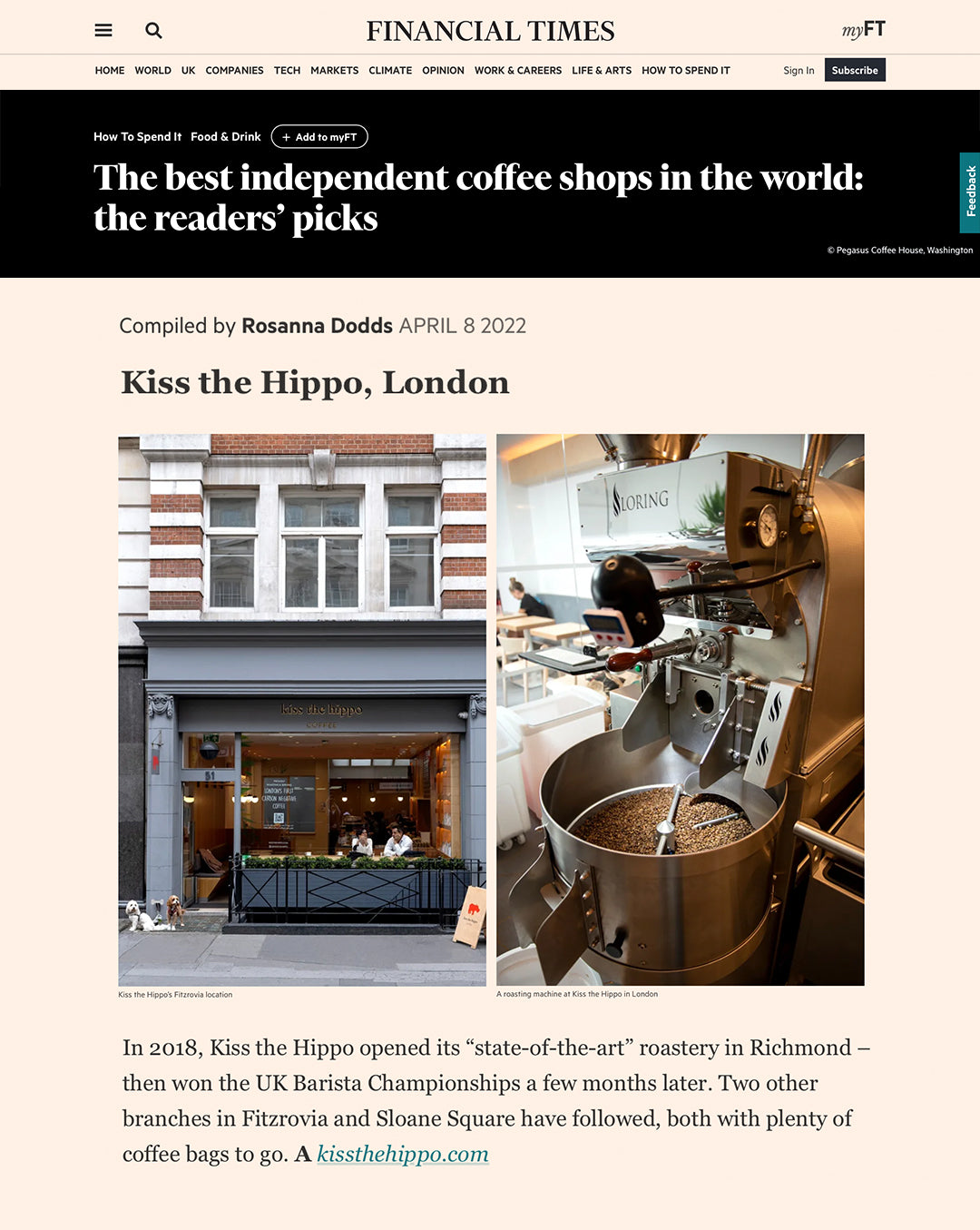 kiss the hippo - coffee - press images