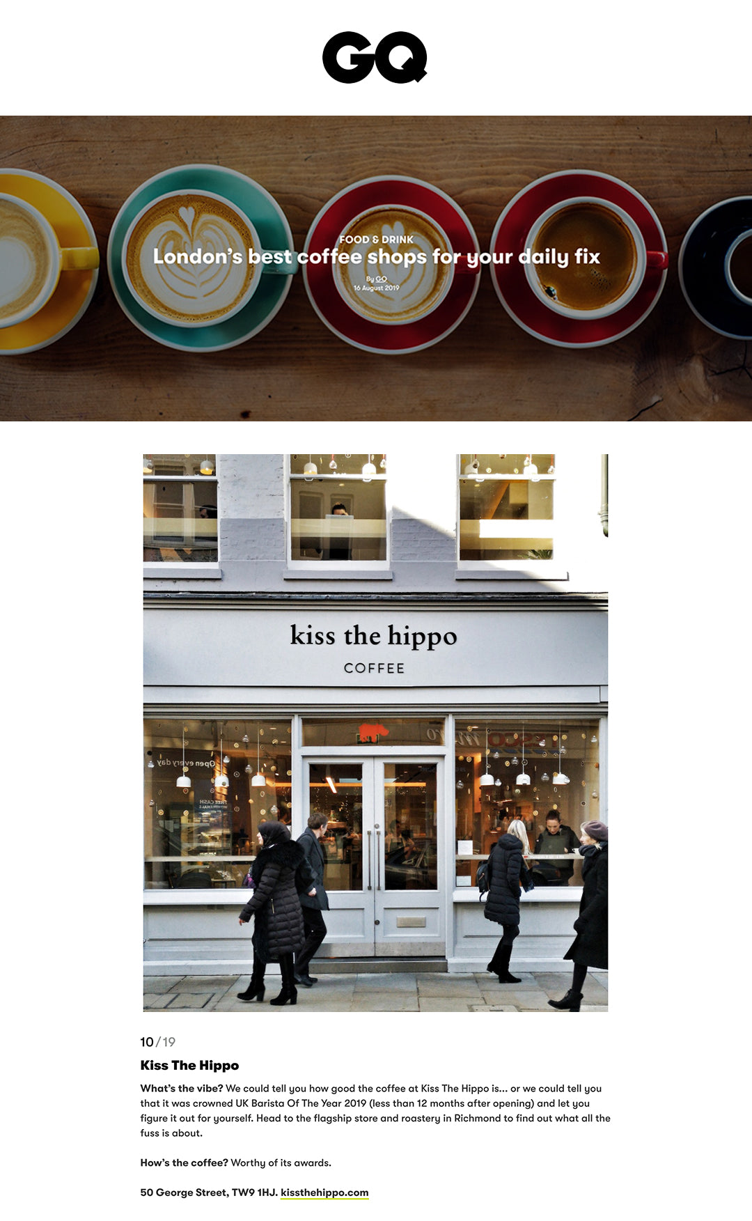 kiss the hippo - coffee - press images