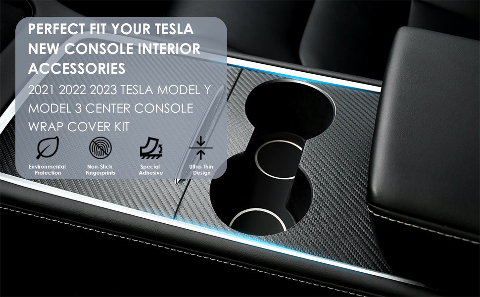 Model 3 Center Console Wrap Also Compatible with Tesla Model Y