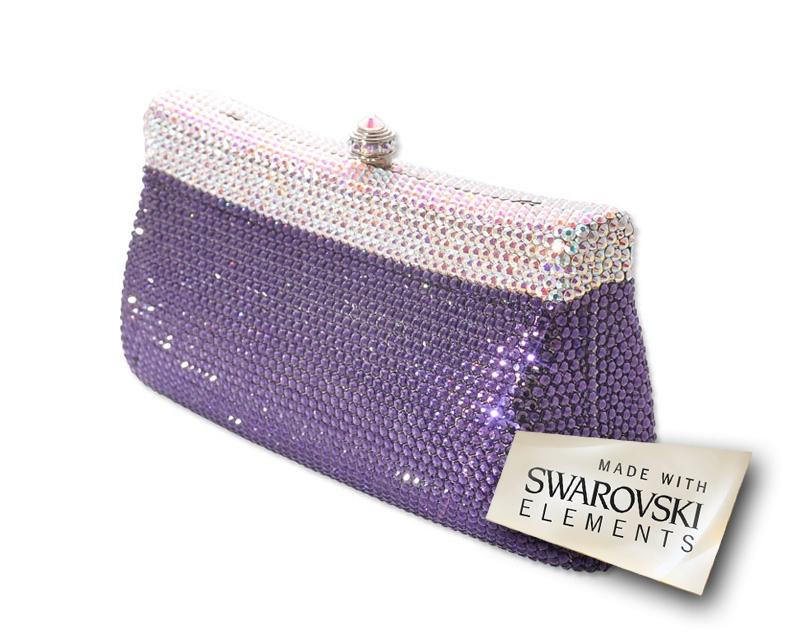 swarovski crystal clutch purse