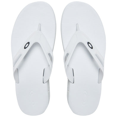 white oakley flip flops