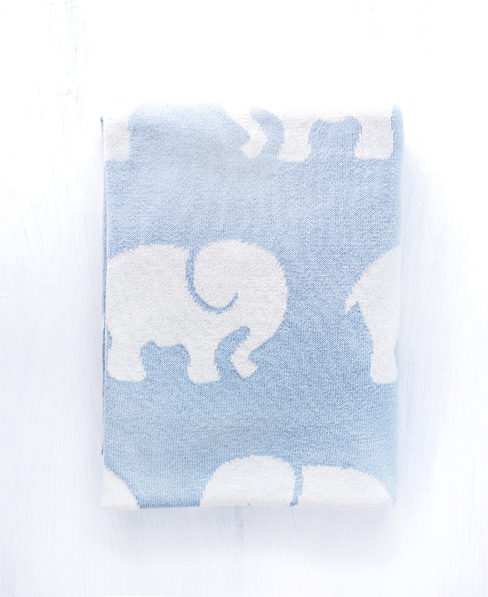 blue baby blanket