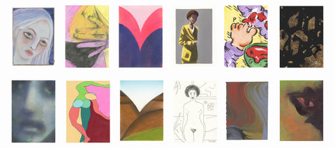 12 postcard lots from our upcoming She Curates x AOAP auction