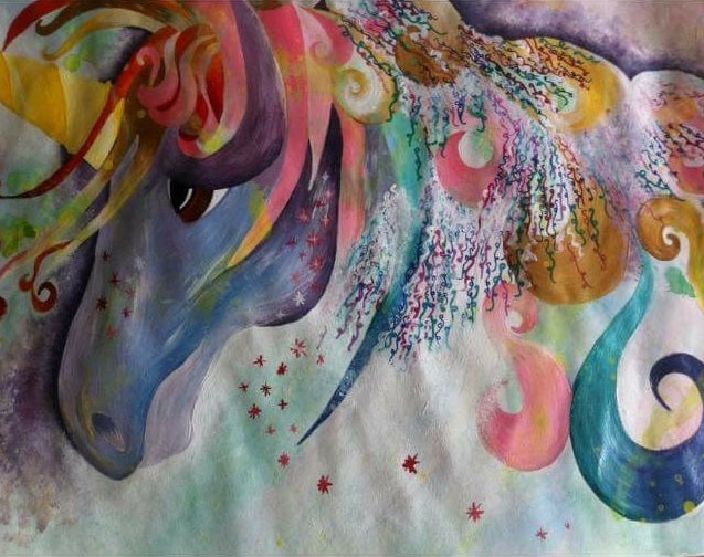 Unicorn Art Painting By K. Smith