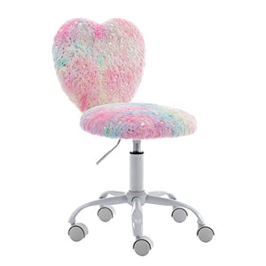 Wahson | Unicorn Children's Computer Chair | Faux Fur | Swivel Chair | Girls Bedroom
