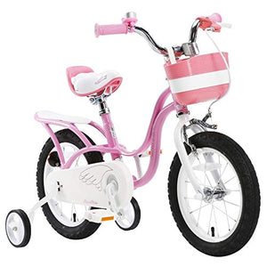 pink bike with stabilisers