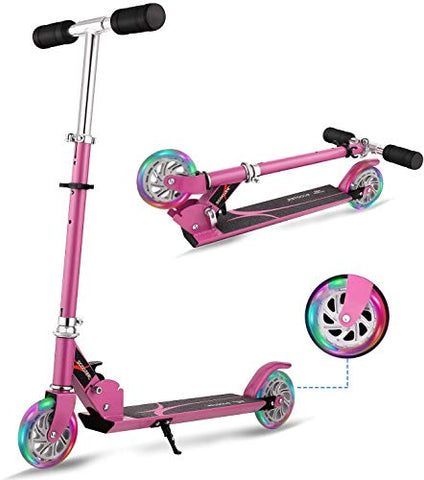 light burst pink and white scooter
