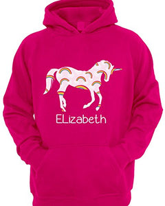 personalised unicorn hoodie