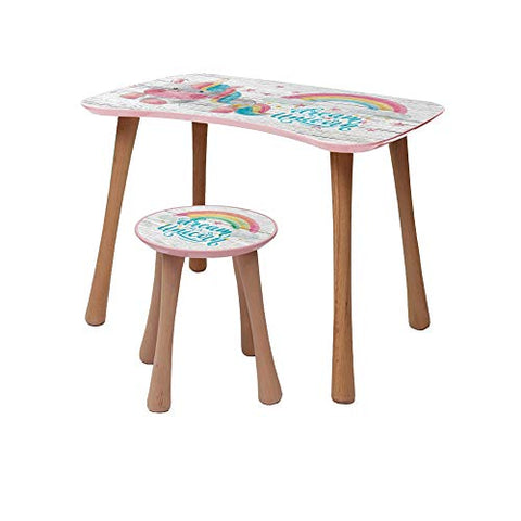 unicorn wooden table and chairs