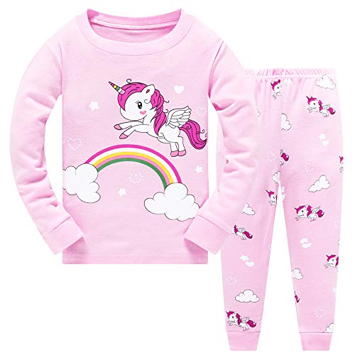 Toddler Girls Pyjamas Set Horse Print Kids Pjs Long Sleeve Cotton Paja All Things Unicorn