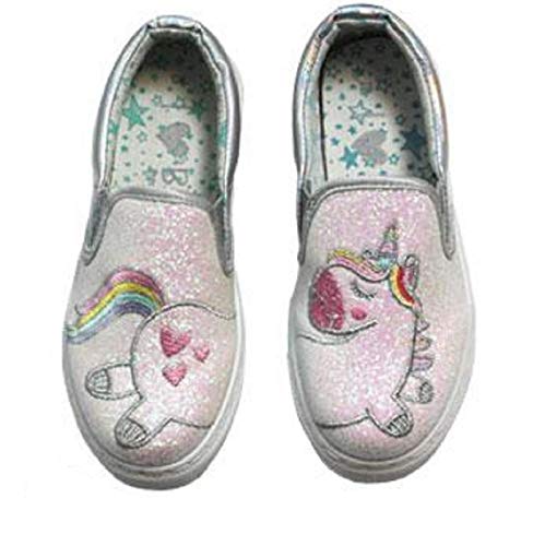 Glitter Unicorn Silver Casual Pumps Trainers Shoes Children's – All ...