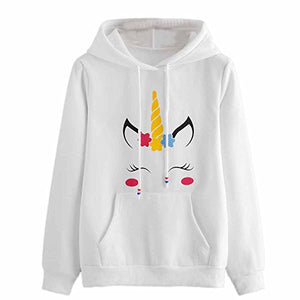 white unicorn hoodie