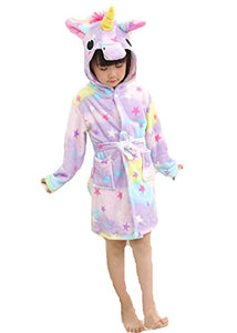 kids unicorn dressing gown