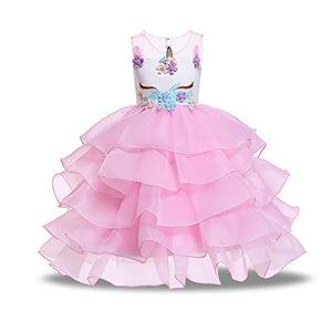 pink colour princess dress