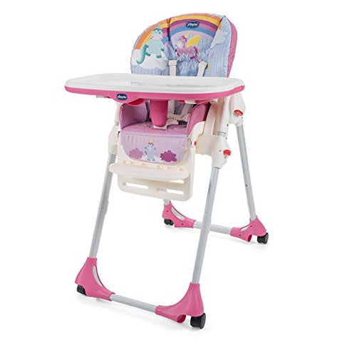 my babiie pink unicorns compact highchair