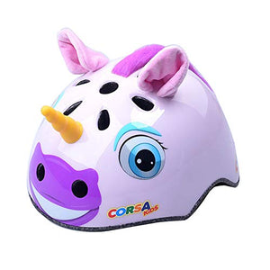 purple unicorn bike helmet