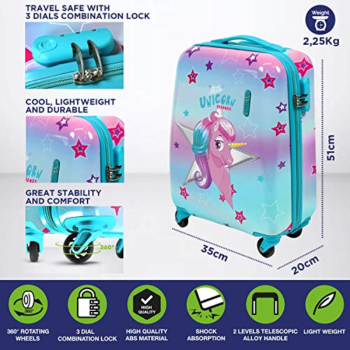 unicorn hard shell luggage