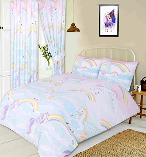 Single Bed Unicorns Duvet Quilt Cover Set By My Home Novelty