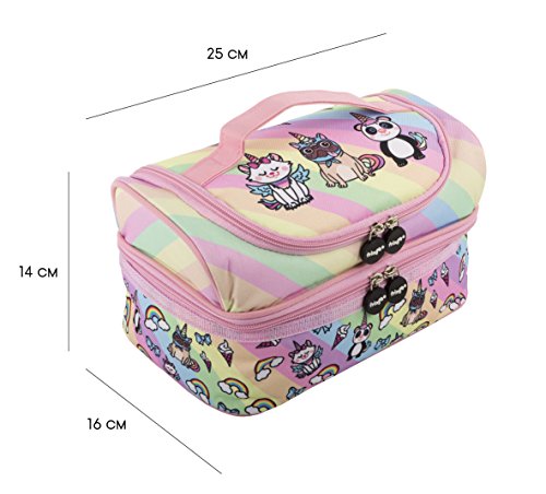 Super Cute Unicorn Team Multi-Compartment Kids Lunch Bag | For School ...