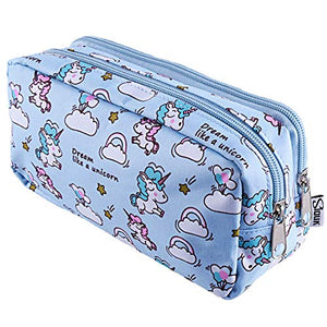 Dream Like A Unicorn Pencil Case | Blue | Large Capacity – All Things ...