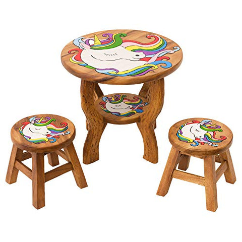 unicorn childrens table and chairs