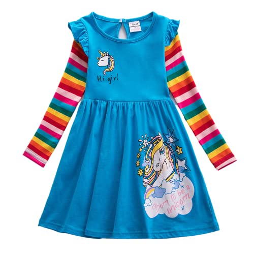 Unicorn Rainbow Long Sleeved Dress | Multi-Coloured – All Things Unicorn