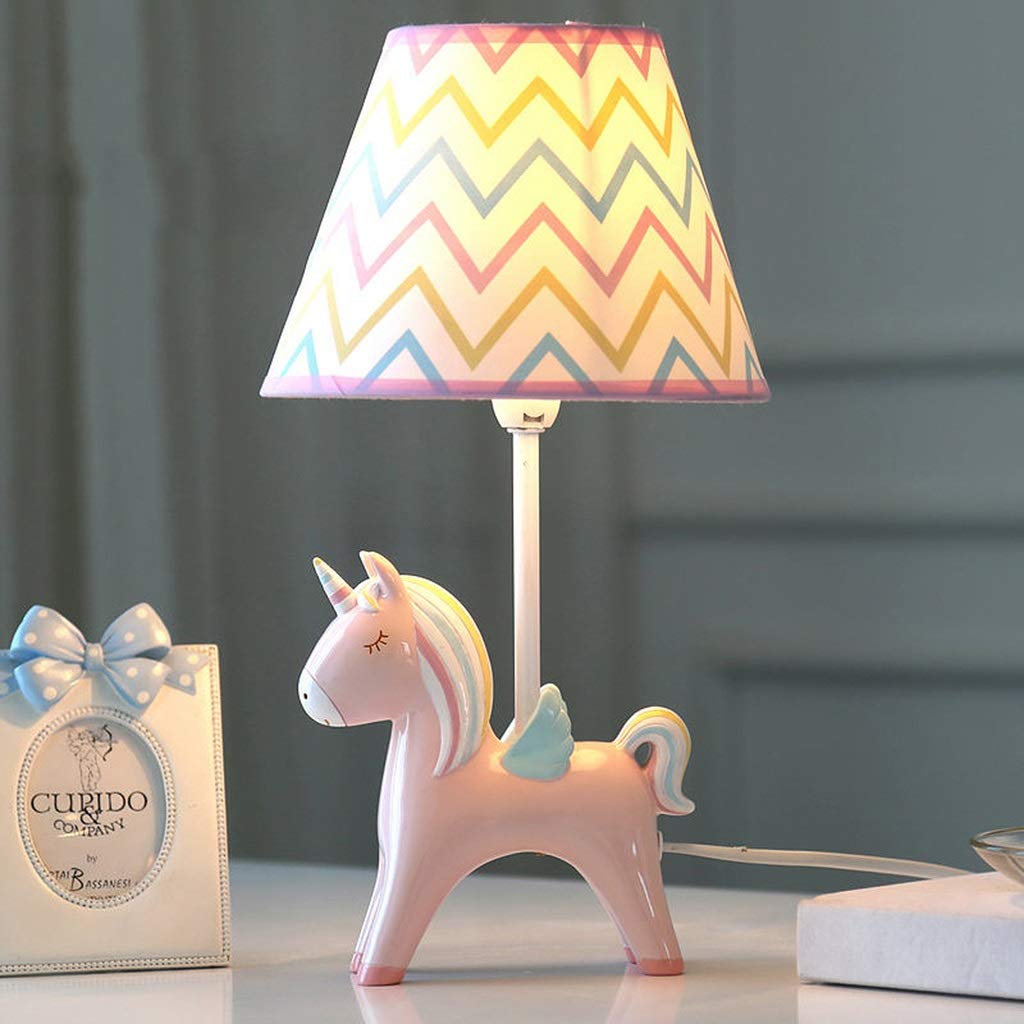 Unicorn LED Table Lamp Bedroom Bedside Lamp - Pink with Shade – All