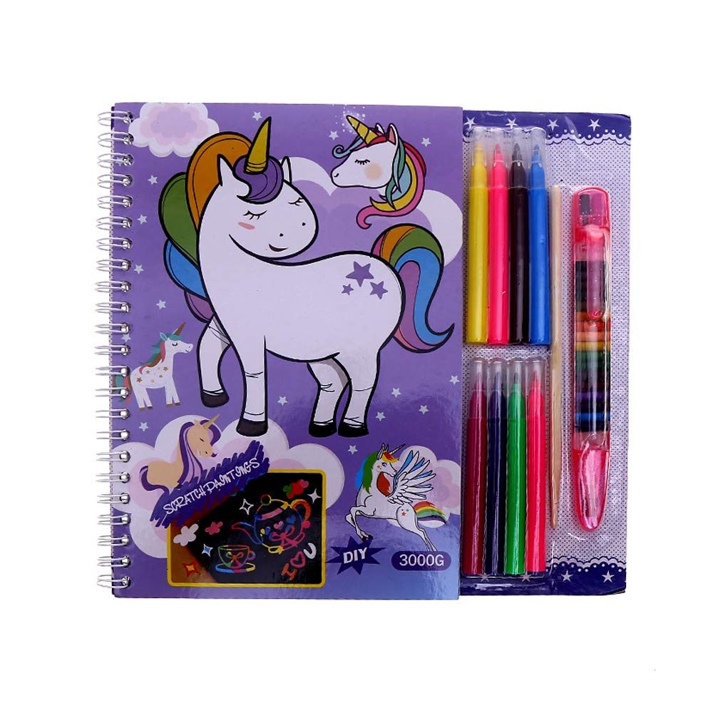 Download Unicorn Colouring Book with Crayons for Kids Ages 4-8 ...