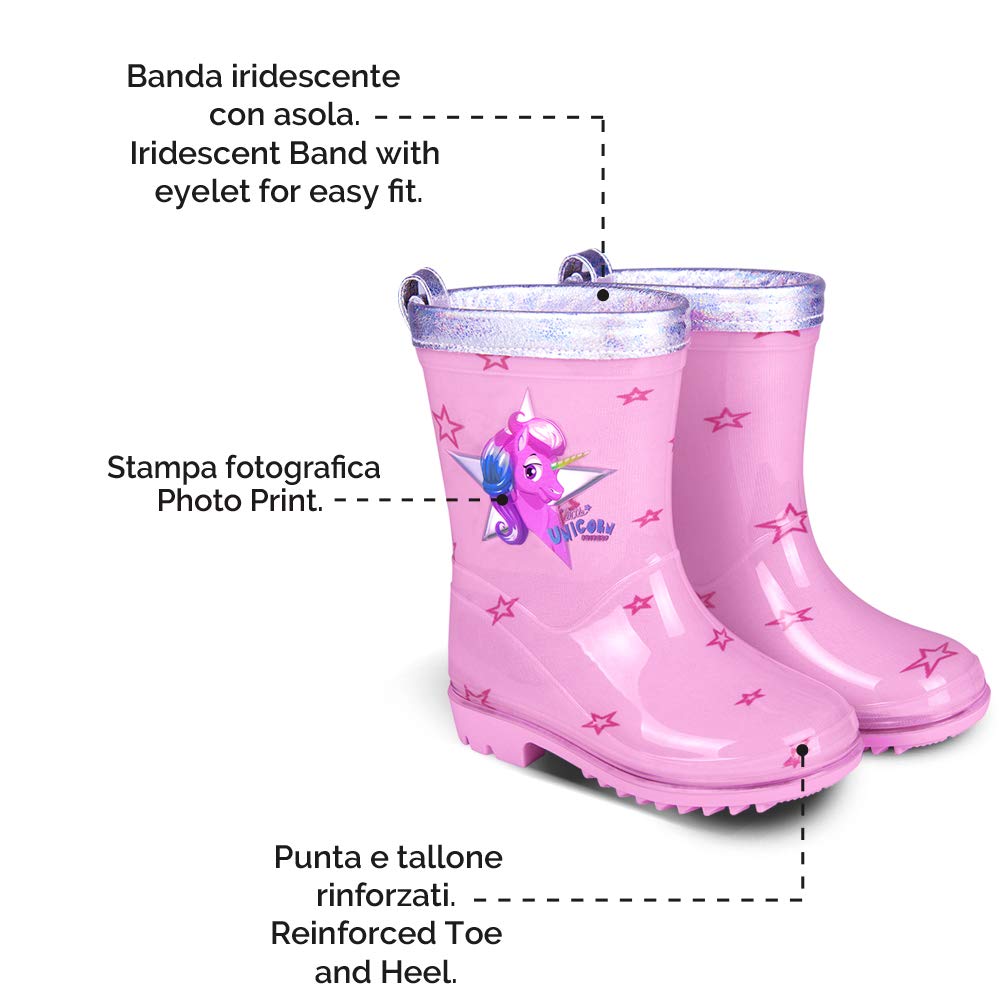 Cool Kids Unicorn Waterproof Wellies 