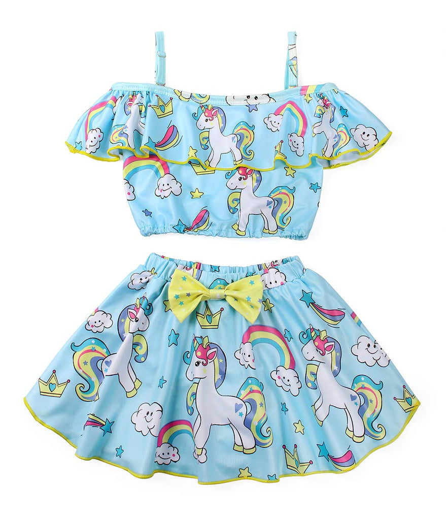 Swimming Costume for Girls Unicorn Swim Suit Tankini Kids – All Things ...