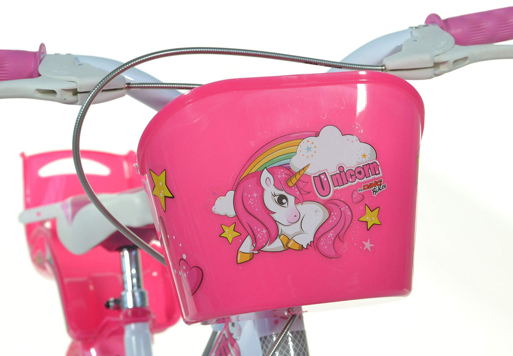 Dino Bikes 144RUN Unicorn Bike, White & Pink EAN