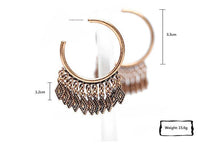 Saf & Ani Parallelogram Hoop Earrings bronze