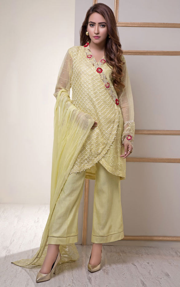 Self Embroidered Organza Symmetrical 3pc Suit | SHAHIZAIB Vol 2 | S739 ...